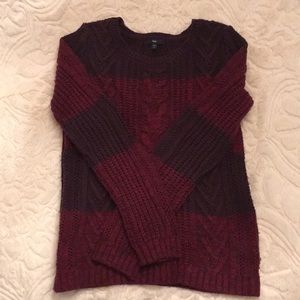 Gap striped purple sweater